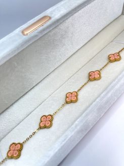 Pulsera doble vista dupe Vancleef colaboración LV coral