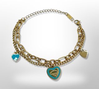 Pulsera dupe T&CO colgantes turquesa