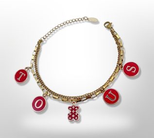 Pulsera dupe Oso colgantes rojos