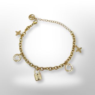 Pulsera dupe LV colgantes 5 oro