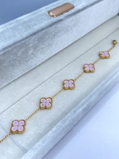 Pulsera doble vista dupe Vancleef colaboración LV lila