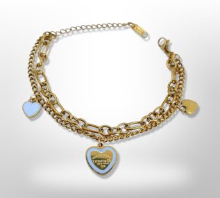 Pulsera dupe T&CO colgantes blancos